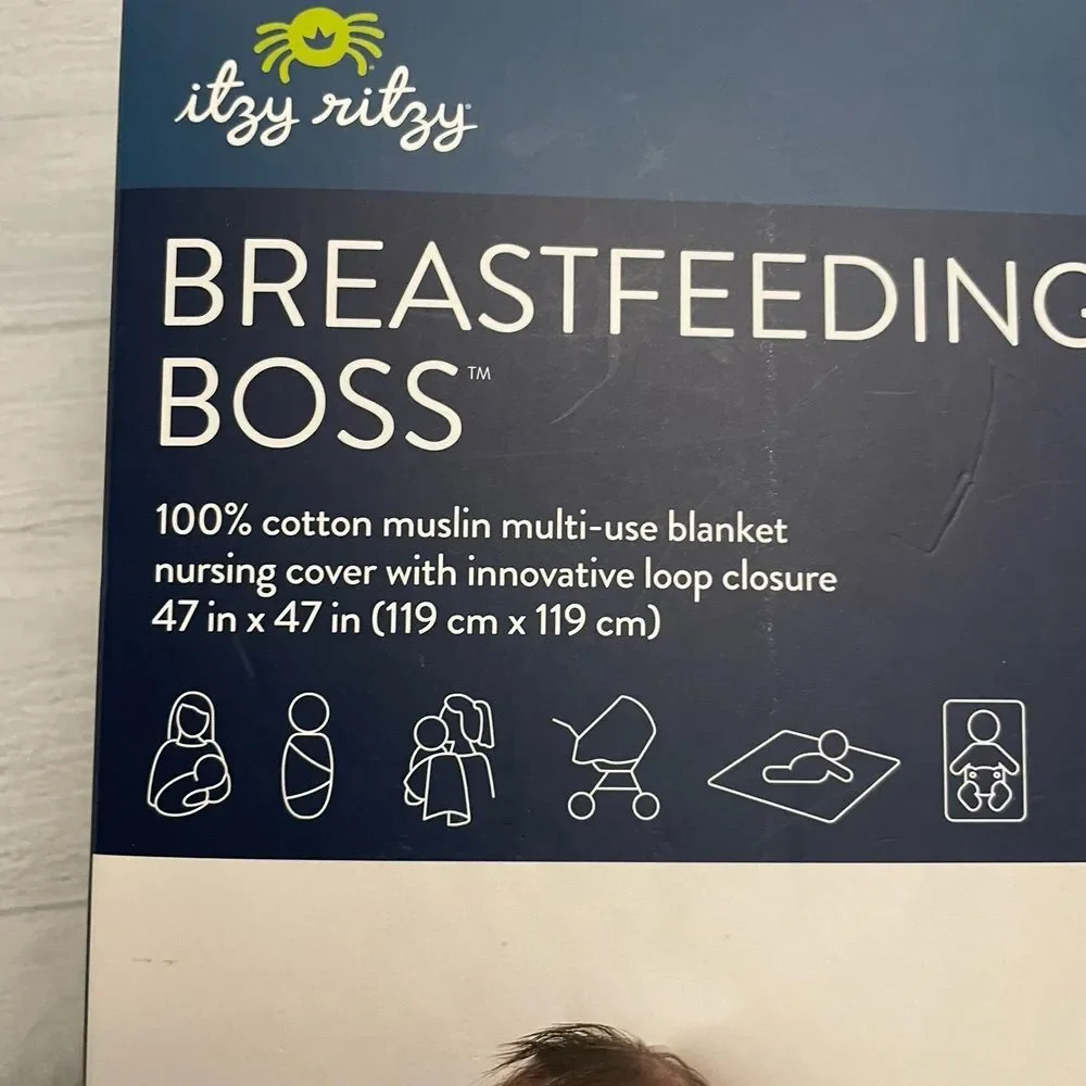 Itzy Ritzy‎ breastfeeding boss muslin nursing blanket NEW